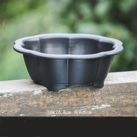Dia. 26.8cm H.9.5cm Classique Grand Rond En Plastique Bonsaï Pots Succulent Planteur En Plastique Bonsaï Pot