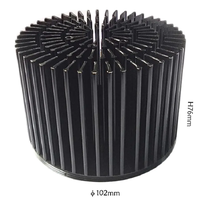 Dissipateur thermique en aluminium forgé à froid pour ampoule LED haute puissance personnalisée par le fabricant, dissipateur thermique rond à ailettes pour LED COB