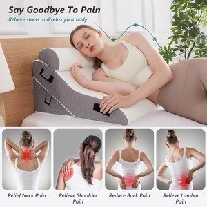 Nature 3Pcs Orthopedic Bed Wedge <strong>Pillow</strong> Set Memory Foam Post Surgery Adjustable 9&amp;12 Inch Folding <strong>Triangle</strong> <strong>Pillows</strong> - Product Image 5