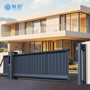 Portail coulissant en aluminium de haute qualité HengBo, style européen, avec télécommande intelligente - Product Image 1