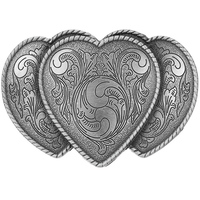 Boucle de ceinture de cowboy western personnalisée en alliage de zinc moulé, design 3D en relief, logo aigle et fleur, pour vêtements décoratifs