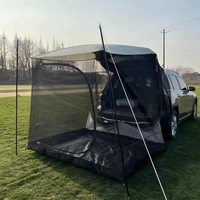 Tente d'extension de coffre de voiture pour l'extérieur, en polyester 210T, imperméable et pare-soleil, pour camping multi-personnes et voyages en voiture