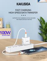 Câble de données KAKUSIGA, nouvelle arrivée, type C, 0,25 m, téléphones portables, silicone bicolore, câbles de charge rapide 100 W pour téléphone portable