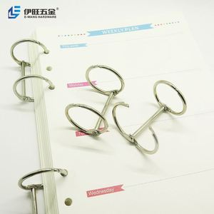 YIWANG venta al por mayor plata Metal hierro niquelado 2 anillos calendario carpeta anillo - Product Image 5