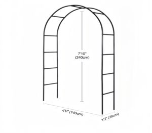 برجولا قابلة للسحب من الفولاذ الصديق للبيئة سهلة التركيب ومتينة، مقاومة للماء، قوس حديقة معدني للاستخدام الخارجي - Product Image 4