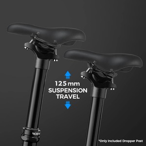 Tija de sillín Dropper para MTB, recorrido de 125 mm, diámetro de 27.2/30.9/31.6 mm, lista para control remoto, con enrutamiento de cable interno y externo para bicicleta de montaña - Product Image 4