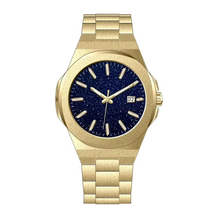 MOQ basso aggiungi il tuo Logo del marchio orologio da uomo di alta qualità in acciaio inossidabile smerigliato con luminoso