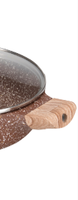 MGC Marmite à soupe de style européen avec couvercle plat en forme de G double fond en métal brun doré avec pois blancs dorés