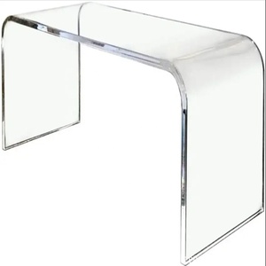 Wholesale Custom Acrylic <strong>Computer</strong> Deskes Transparent White Acrylic <strong>Desk</strong> - Product Image 4