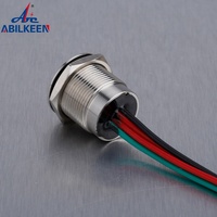 Bouton-poussoir électronique de 16mm 19mm 22mm Lumière éteinte Dc12v-24v gradateur tactile LED