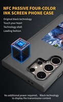 Écran d'encre NFC écran miroir étui pour samsung Galaxy S23 Ultra 24Ultra Intelligent bricolage Cool Cover