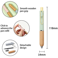 Stylo bille fin 0,5 mm personnalisable avec logo, design mini plume couleur Morandi, idéal pour le bureau, l'école ou comme cadeau