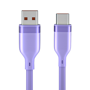 Xu Hướng 6A Tốc Độ Nhanh Sạc USB Loại C Cáp Dữ Liệu Linh Hoạt Silicone Với Nylon Áo Khoác Cho Máy Tính Tai Nghe Máy Ảnh - Product Image 5