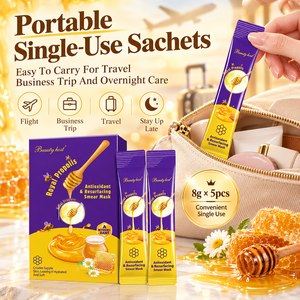 Produits de soin coréens en marque privée, masque facial hydratant au miel, raffermissant et anti-âge à la vitamine E pour femmes - Product Image 4