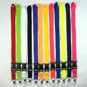 Phone Neck Strap Keys Hanging Colorful Blank Lanyard Rope Badge Holders Custom Lanyard Keychains