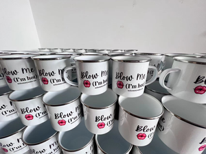 Tasses en émail personnalisées à faible MOQ avec logo promotionnel, tasses en émail par sublimation, tasses en émail bon marché, tasses en émail de 12 oz - Product Image 6