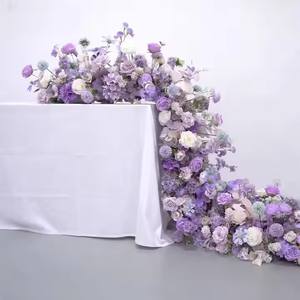 Décor <span class=keywords><strong>de</strong></span> mariage <span class=keywords><strong>de</strong></span> coureur <span class=keywords><strong>de</strong></span> fleurs <span class=keywords><strong>de</strong></span> soie <span class=keywords><strong>de</strong></span> lavande parfumée pour la fête <span class=keywords><strong>de</strong></span> jardin <span class=keywords><strong>de</strong></span> campagne française et les thèmes provençaux - Product Image 2