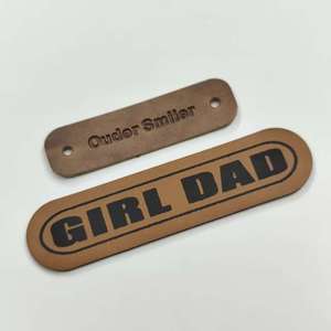 XP-Trending Etiqueta de cuero blanco personalizada con monograma Etiquetas de logotipo de cuero en relieve para bolsos de perfume Carteras y ropa de marca - Product Image 3