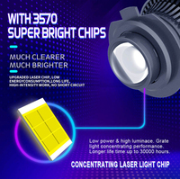 Projecteur Laser de voiture à faisceau haut 24v h11, objectif antibrouillard led h7, 12v, 50w, 5000lm, 6500k, projecteur de moto, nouveau