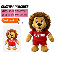 Jouets en peluche personnalisés, lion, mascotte sportive, poupée en peluche pour tournoi de football, OEM ODM, mascotte de marque, animal en peluche