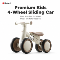 Voiture à pousser 4 roues pour enfants, écologique, jouet porteur non toxique avec roues silencieuses, trotteur pour tout-petits de 1 à 3 ans