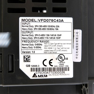 Untuk merek Delta asli Automation 10HP 7.5kW 3 fase 400V <span class=keywords><strong>AC</strong></span> <span class=keywords><strong>Inverter</strong></span> frekuensi <span class=keywords><strong>Drive</strong></span> untuk kontrol CNC otomatisasi-QGZK - Product Image 4