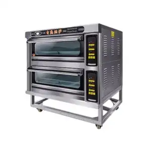Ekmek ve kek fırın ekipmanları Pizza makinesi otomatik Pita için fırın pişirme için elektrikli ticari fırın sanayi