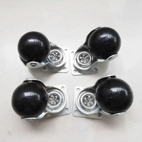 Roulettes à bille de 1,5 pouce, 2 pouces, 40 mm, 50 mm avec tige pour meubles anciens et canapés