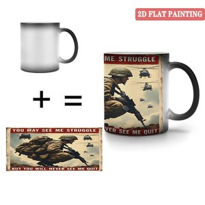 Heat Sensitive Color Changing <b>Ceramic</b> <b>Mug</b> 11oz Sublimation Frosted Black DIY Blank Cup - Product Image 4