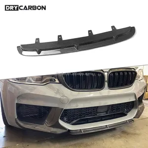 Alerón de parachoques delantero de carbono seco para <span class=keywords><strong>BMW</strong></span> 5 Series <span class=keywords><strong>F90</strong></span> M5 2018 <span class=keywords><strong>2019</strong></span> cabeza labio medio mentón guardia cuerpo Kits estilo de coche - Product Image 1