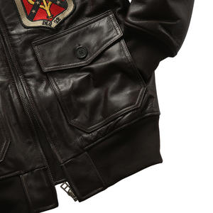 Bomber Top Gun Multistandard Taglie Forti Uomo <span class=keywords><strong>Donna</strong></span> Coppia Colletto in Pelliccia di Agnello Cappotti in Vera <span class=keywords><strong>Pelle</strong></span> Giacche Casual Trapuntate in <span class=keywords><strong>Pelle</strong></span> Bovina - Product Image 3