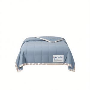 Manta Alternativa Ligera Durpeicl Tamaño Queen, 100% Algodón con Ribete de Satén, Diseño Liso para Verano, Otoño e Invierno - Product Image 1