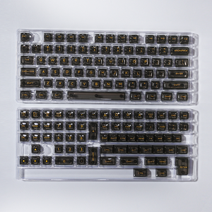 Ancreu 143 touches noires transparentes en cristal profil <span class=keywords><strong>DSA</strong></span> personnalisées pour clavier mécanique - Product Image 1