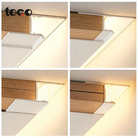 Profilé LED en aluminium en forme de Z pour éclairage indirect encastré dans les plafonds flottants et les murs en plaques de plâtre