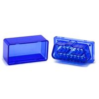 SETOCONT Transparenter Blauer 16-Pin OBD-Stecker 24V mit Rückseitiger OBD2-Abdeckung für OBDII-Diagnosegeräte 20 MM OBD-Gehäuse