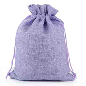 Sac à bijoux réutilisable avec cordon de serrage 15*20cm, pochette en toile de jute recyclable pour les mariages, les fêtes, l'emballage de cadeaux, le rangement - Product Image 5
