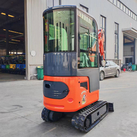 Mini-excavatrice de 1 tonne avec moteur Euro 5, chenilles en caoutchouc, pour travaux de terrassement, petite pelle diesel, micro-excavatrice, entrepôt local en Europe