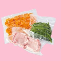 Rouleau d'emballage PA PE imprimé sur mesure, gaufré, pour aliments, scellant plastique, sac de conservation sous vide
