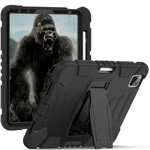 Custodia Protettiva in Silicone per Tablet <span class=keywords><strong>iPad</strong></span> Air 5 <span class=keywords><strong>Pro</strong></span> <span class=keywords><strong>11</strong></span> 2022 2021 2020 <span class=keywords><strong>2018</strong></span> 10.9 Pollici con Supporto - Product Image 2