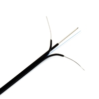 Kabel Drop Fiber Optik FTTH Tipe Bow Murah untuk Luar Ruangan G.657 dengan Penguatan FRP, Selubung PVC/LSZH, 2 Konduktor