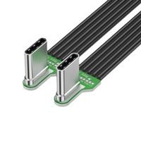 Typ-C Flachkabel 66W Schnellladung & 20W Datenübertragung Silikonummantelung Winkelstecker für Fahrzeugladung/UAV-Stromversorgung