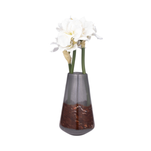 Vaso in vetro con forma scultorea e base appoggiata al pavimento per soggiorno, vaso decorativo per fiori - Product Image 3