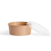 Bol alimentaire jetable en papier kraft SP5257, qualité alimentaire, étanche, avec couvercle, pour poulet frit et snacks, vente en gros
