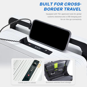 Equipaje de mano deportivo de PC irrompible de 20 pulgadas personalizado más nuevo tamaño de <span class=keywords><strong>cabina</strong></span> con ruedas giratorias equipaje pequeño de viaje con logotipo - Product Image 3