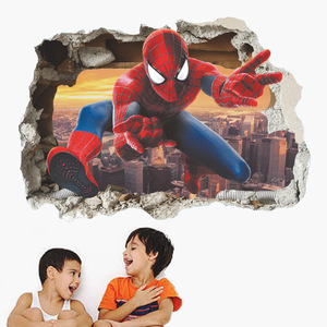 Autocollant Mural à thème <span class=keywords><strong>Spiderman</strong></span> en <span class=keywords><strong>3d</strong></span>, décoration murale, pour les chambres d'enfants, pour la maison, pour garçons, 1 pièce - Product Image 5