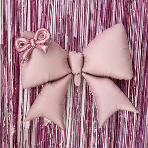 MINI <span class=keywords><strong>ballon</strong></span> en feuille <span class=keywords><strong>de</strong></span> nœud mat noir rose brillant pour anniversaire mariage saint valentin décoration <span class=keywords><strong>de</strong></span> fête - Product Image 1