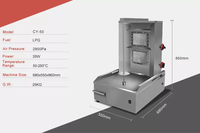 Machine à gyro électrique à gaz, machine à shawarma, machine à kebab, grill à kebab