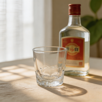 Verres à expresso classiques en verre sodocalcique transparent côtelé de 60 ml avec logo personnalisé en gros, petits verres à shot en forme de balle, verres à vin et à whisky