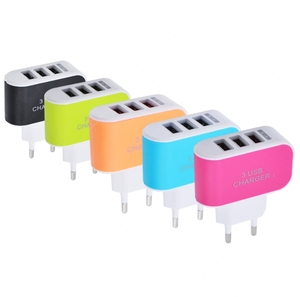 Nouveau Portable coloré 3X USB 2.0 <span class=keywords><strong>chargeur</strong></span> de voyage de téléphone rapide pour IPhone <span class=keywords><strong>Macbook</strong></span> charge rapide pour <span class=keywords><strong>Apple</strong></span> Huawei <span class=keywords><strong>chargeur</strong></span> mural USB - Product Image 4