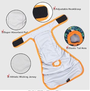 Couches chauffantes réutilisables pour chiens pour femmes avec boutons-pression réglables <span class=keywords><strong>Couche</strong></span> <span class=keywords><strong>lavable</strong></span> pour animaux de compagnie pour les périodes de chien - Product Image 3